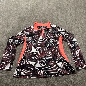 TAIL White Label women’s quarter button down workout golf shirt size large